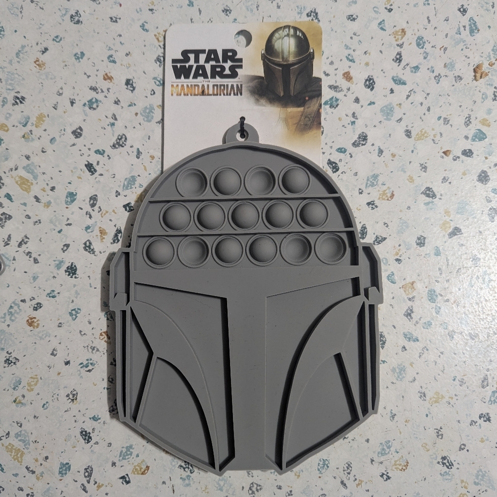 Star Wars The Mandalorian kitchen Trivet boba Fett helmet Pop It Figet